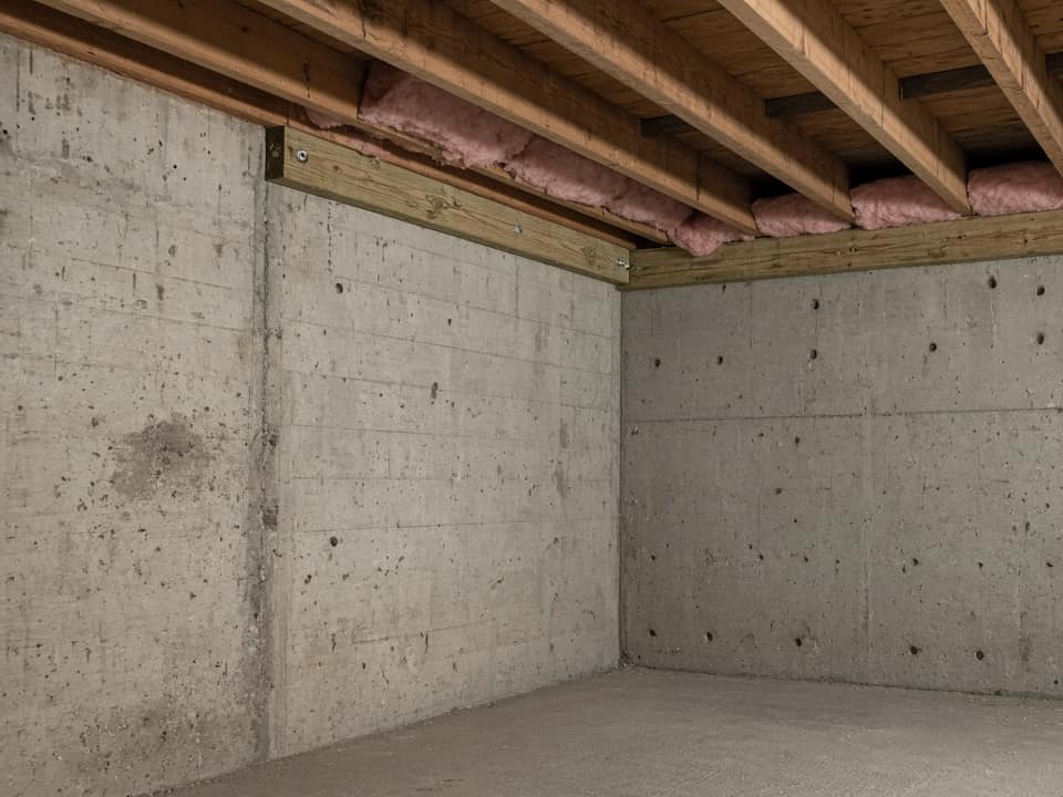 Basement foundation and joists, Central New Jersey
